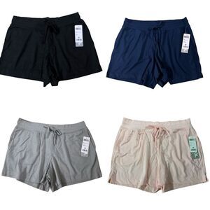 32 degrees ~ set of 4 ~ black, navy, grey and pink ~ sleep/lounge shorts ~size M
